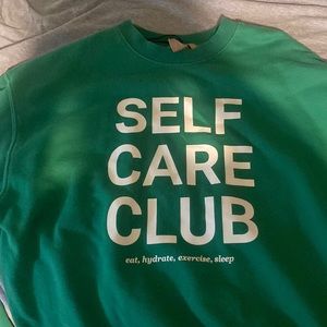 SELF CARE CLUB green sweater from H&M